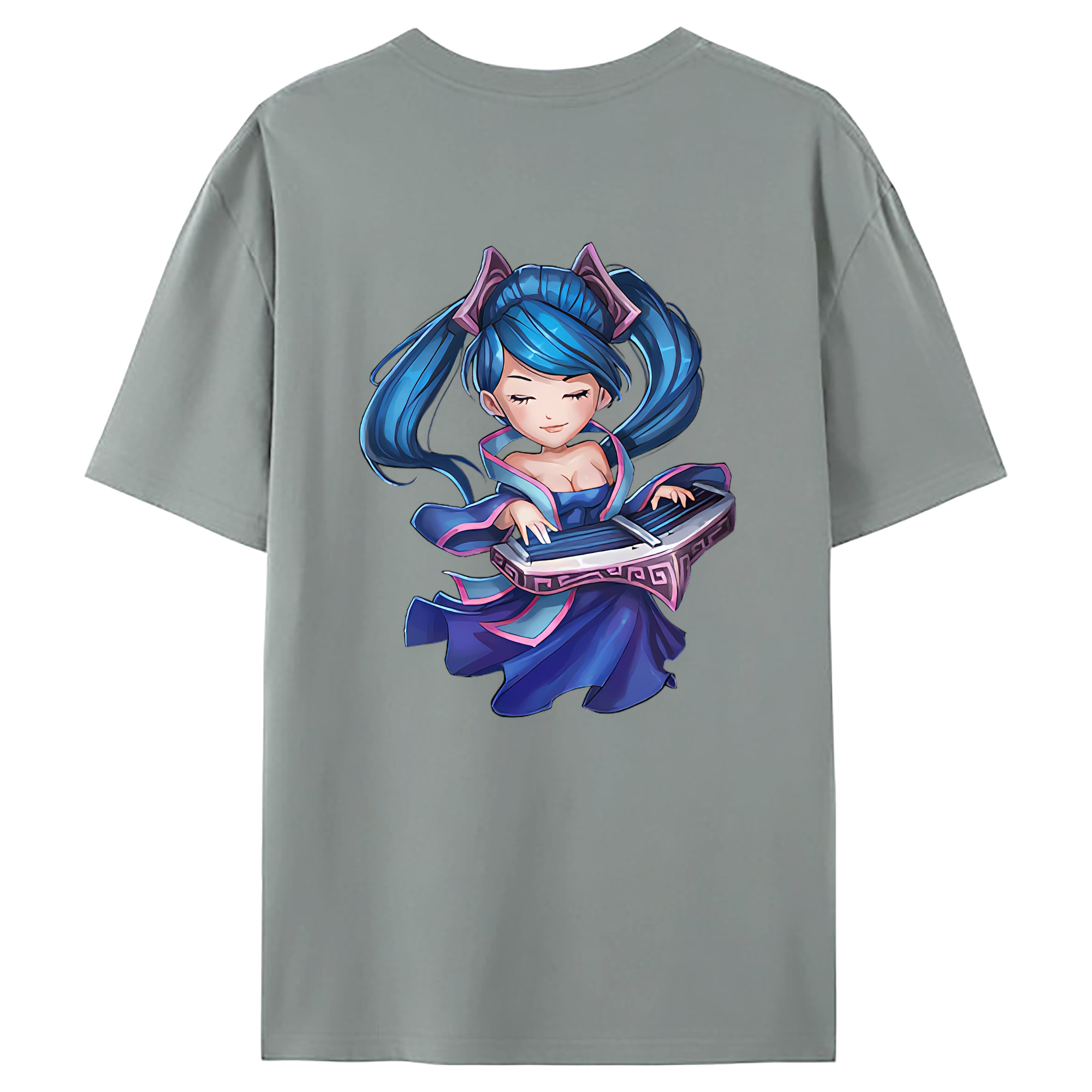 （画像用） リーグ・オブ・レジェンド League of Legends LOL 綿100％ メンズ半袖Tシャツ（バックプリント） 通気性
